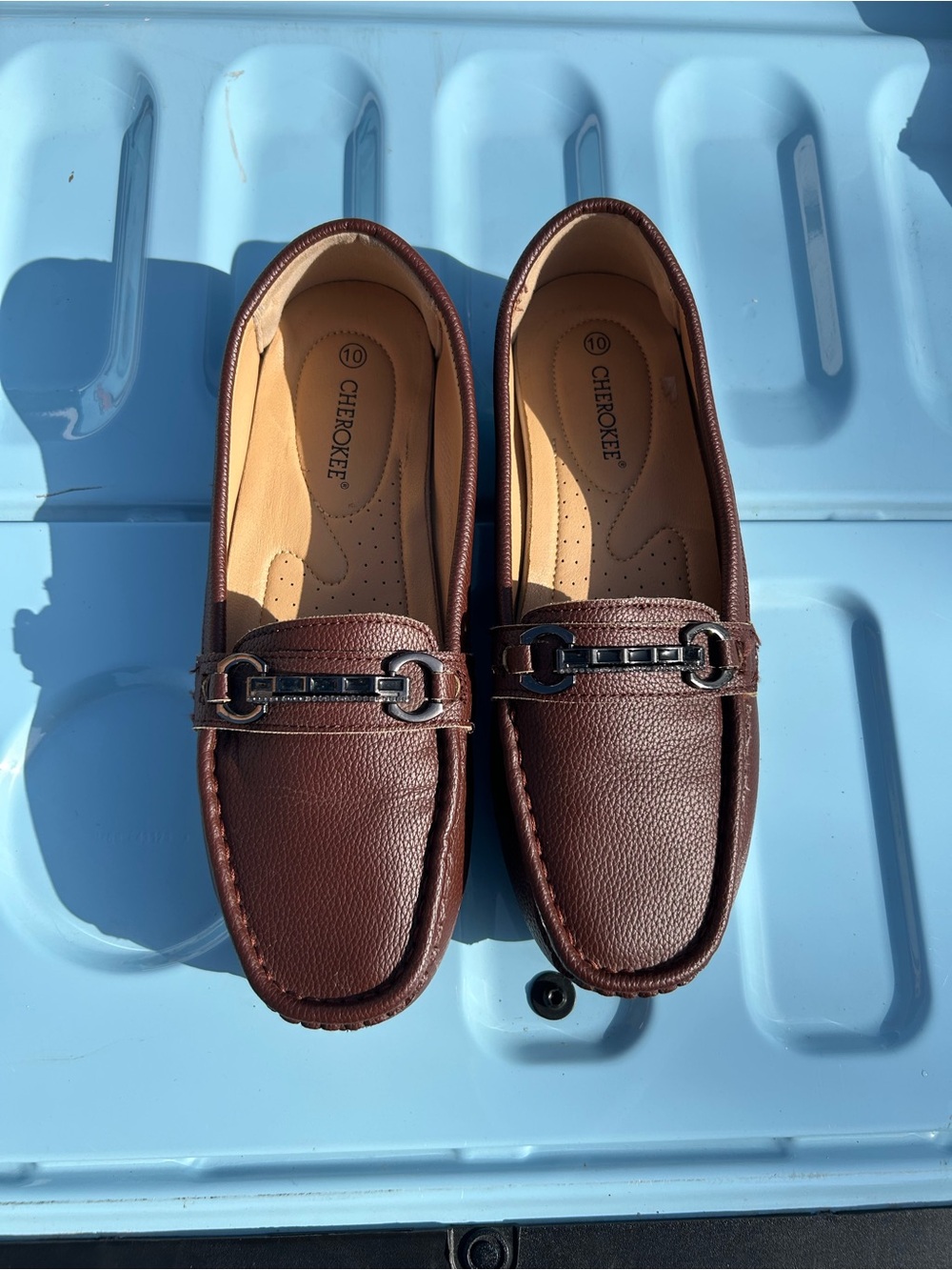 Cherokee Men's Dark Brown Slip-On Loafers with Metal Bit